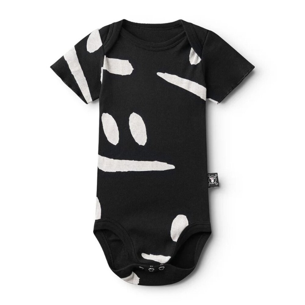 Nununu Smirks Onesie in Black